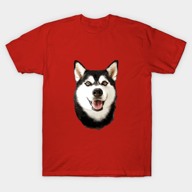 Siberian Husky Puppy Dog Gift T-Shirt by ElegantCat